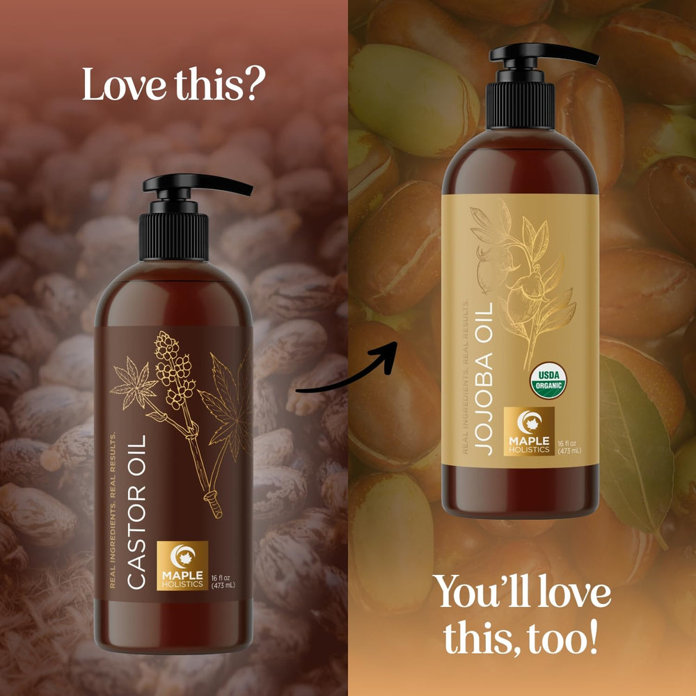 Maple Holistics Castor Oil as a carrier oil for essential oils.