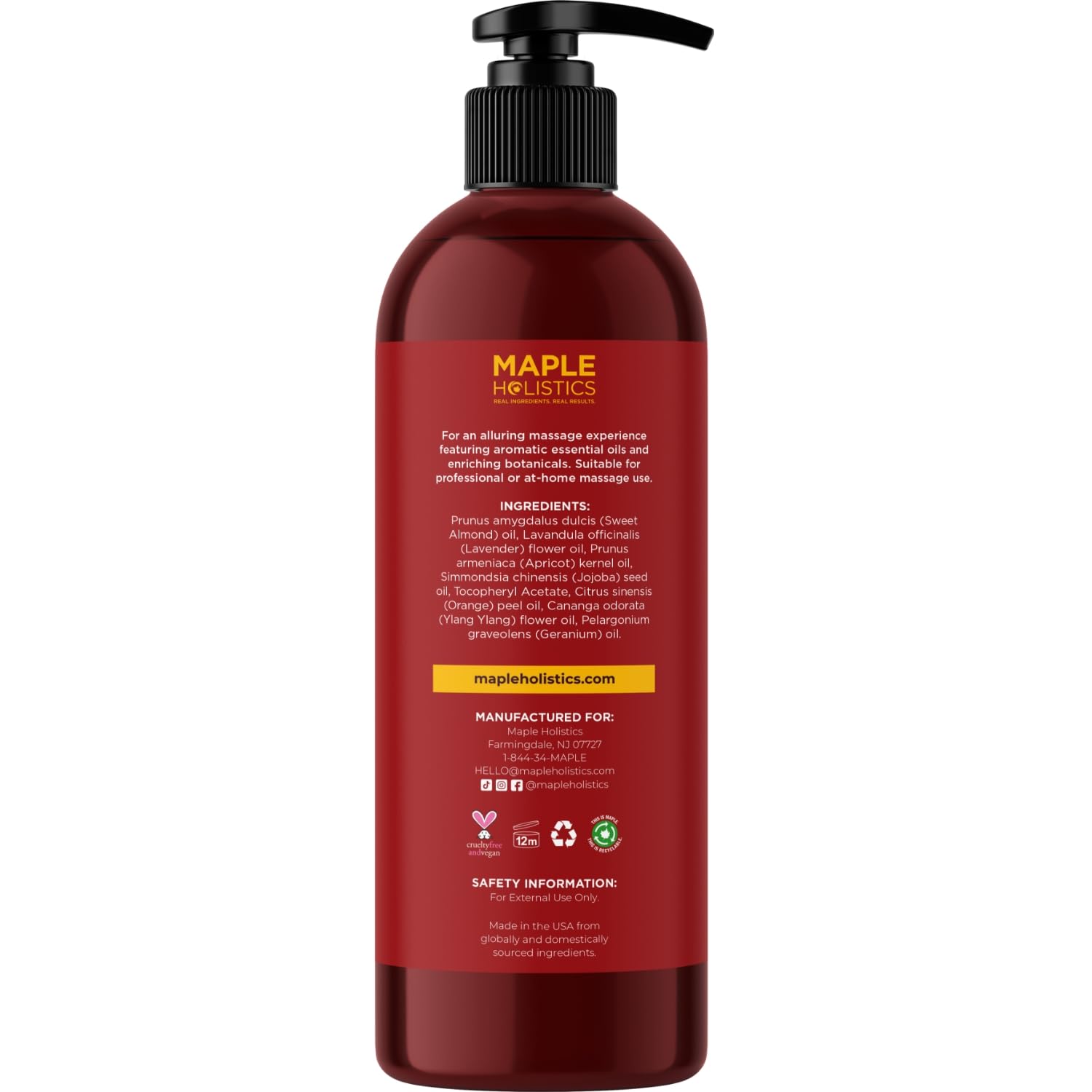 Maple Holistics date-night massage oil for romantic, skin-friendly tension relief.