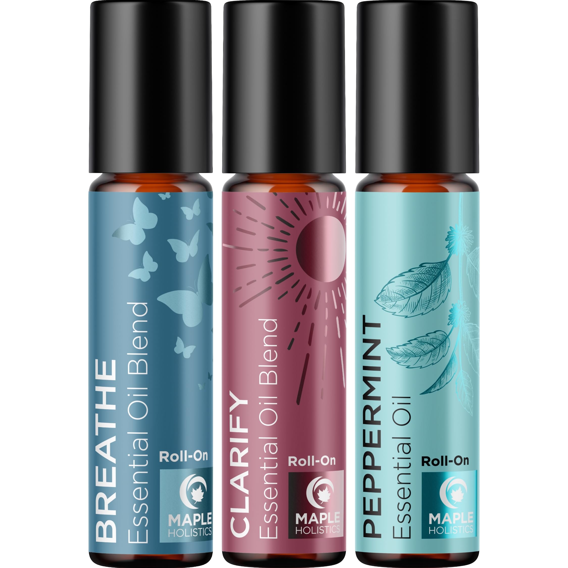 Maple Holistics headache roll-on bottle closeup for on-the-go relief