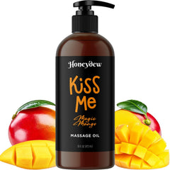 Maple Holistics Mango Sensual Massage Oil bottle pouring delivers a silky glide