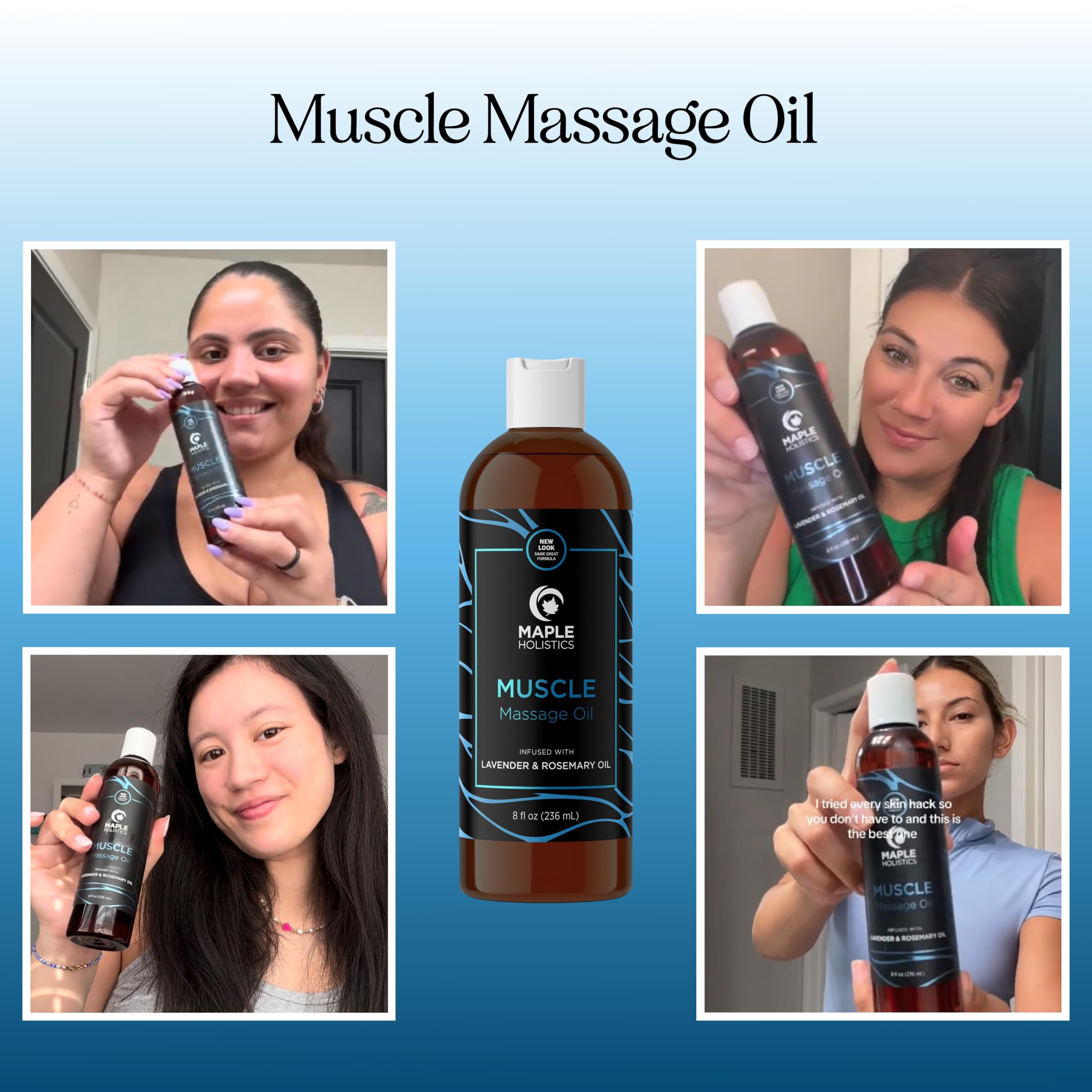 Maple Holistics Massage Oil texture shows easy glide during sessions.