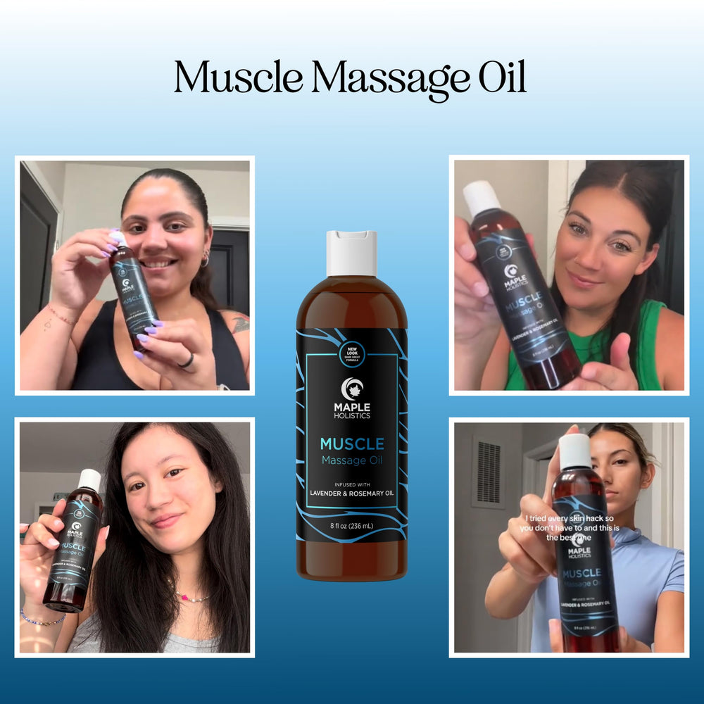 Maple Holistics Massage Oil texture shows easy glide during sessions.