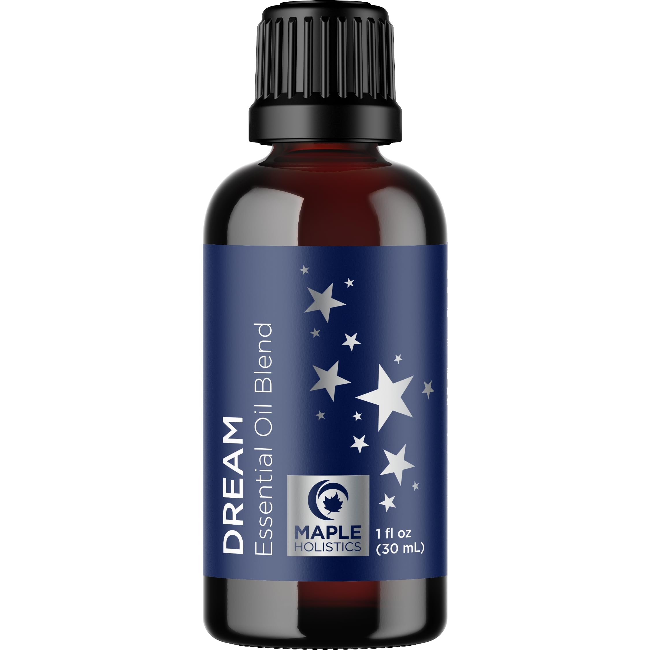 Maple Holistics Dream aromatherapy in a serene nighttime bedroom.