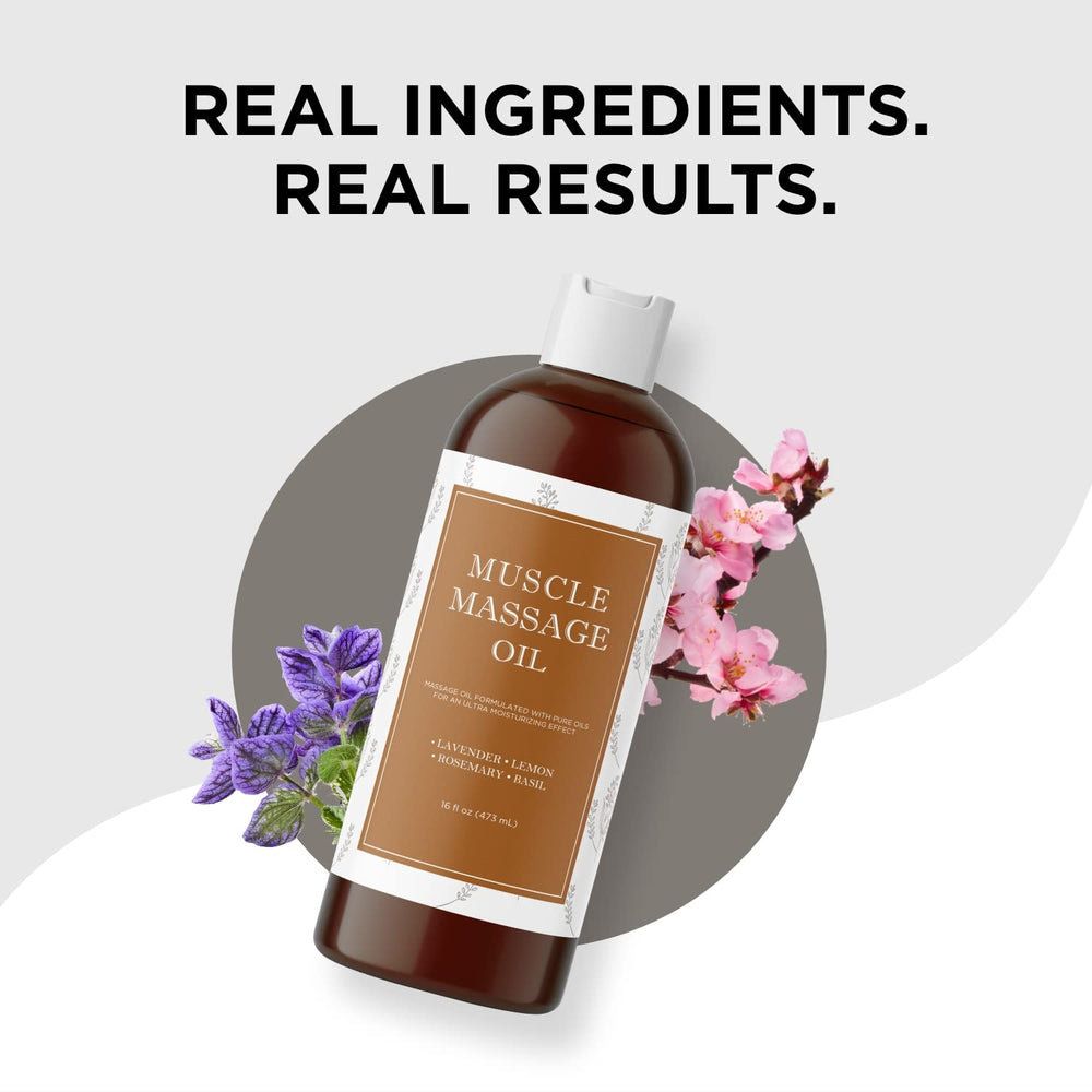 Maple Holistics massage oil shown in a professional setting for client use.
