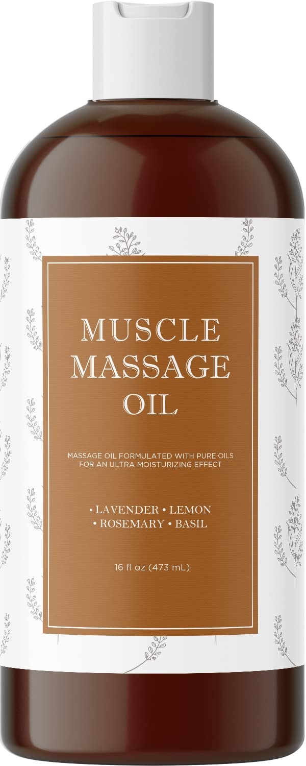 Maple Holistics Sore Muscle Massage Oil bottle ready for a relaxing massage.