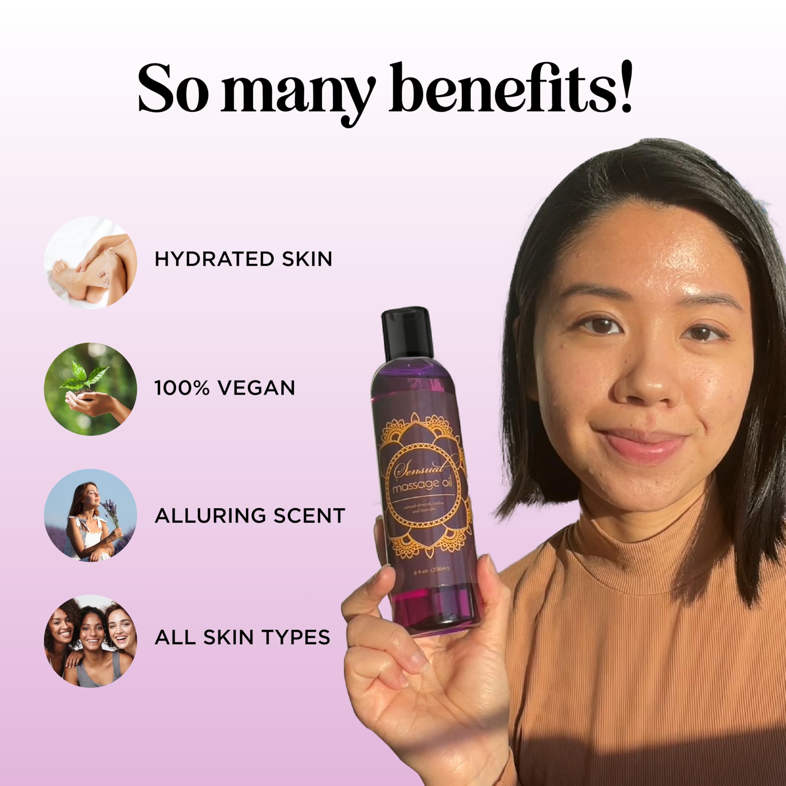 Maple Holistics massage oil close-up highlighting vitamin E for skin care