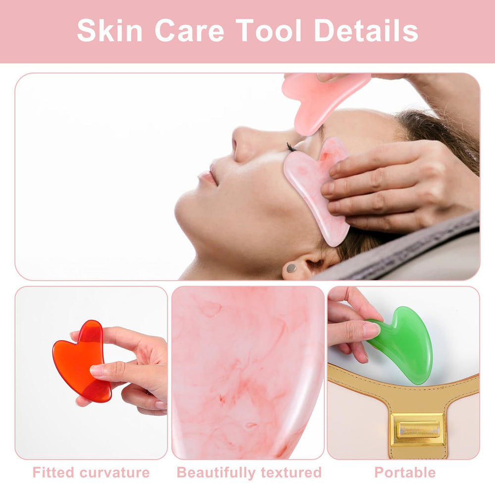 Maquita heart-shaped gua sha in red enhances shoulder and back relaxation