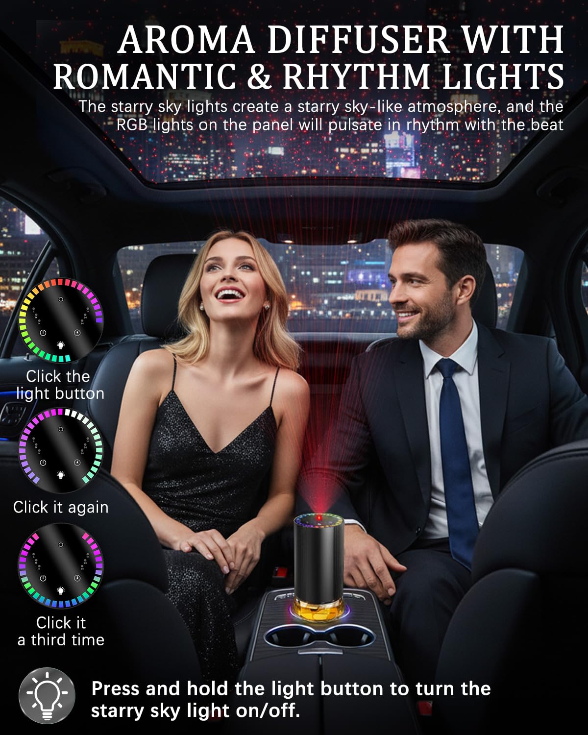 Maraiss starry sky projector creates a calming evening atmosphere.