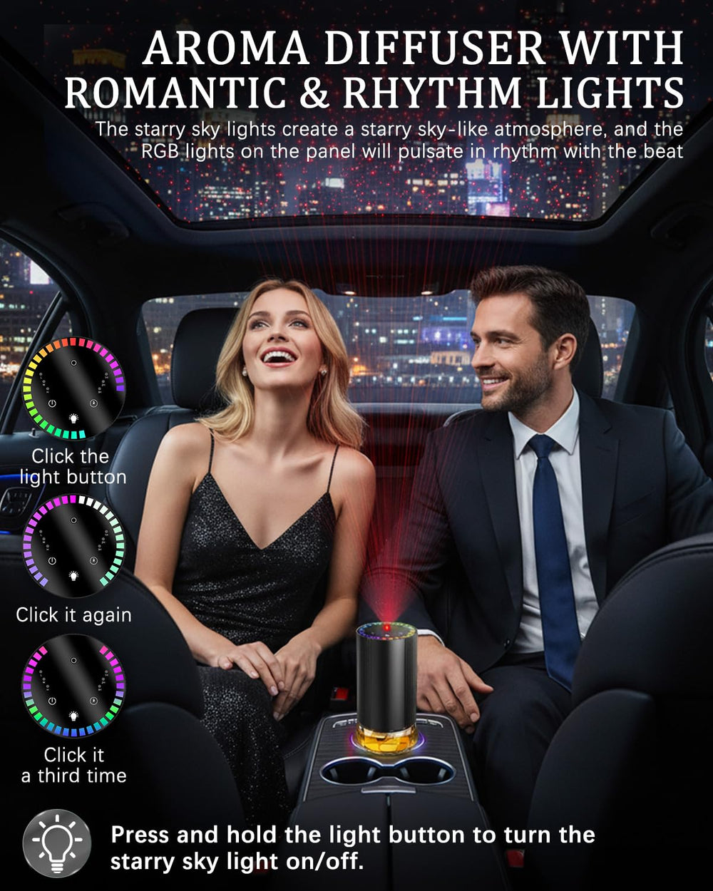 Maraiss starry sky projector creates a calming evening atmosphere.