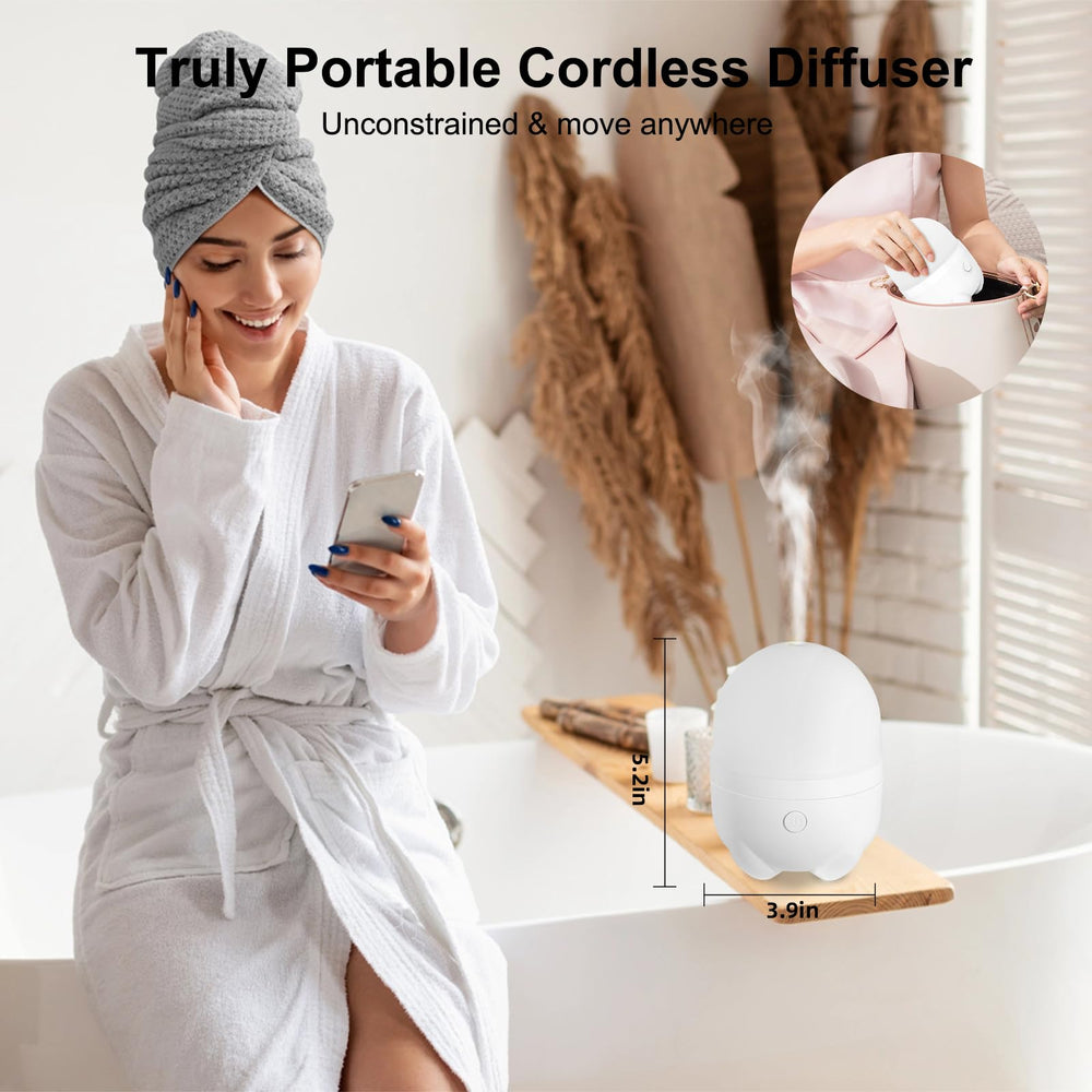 Marchred diffuser with 7-color LED lights enhances mood and ambient lighting.