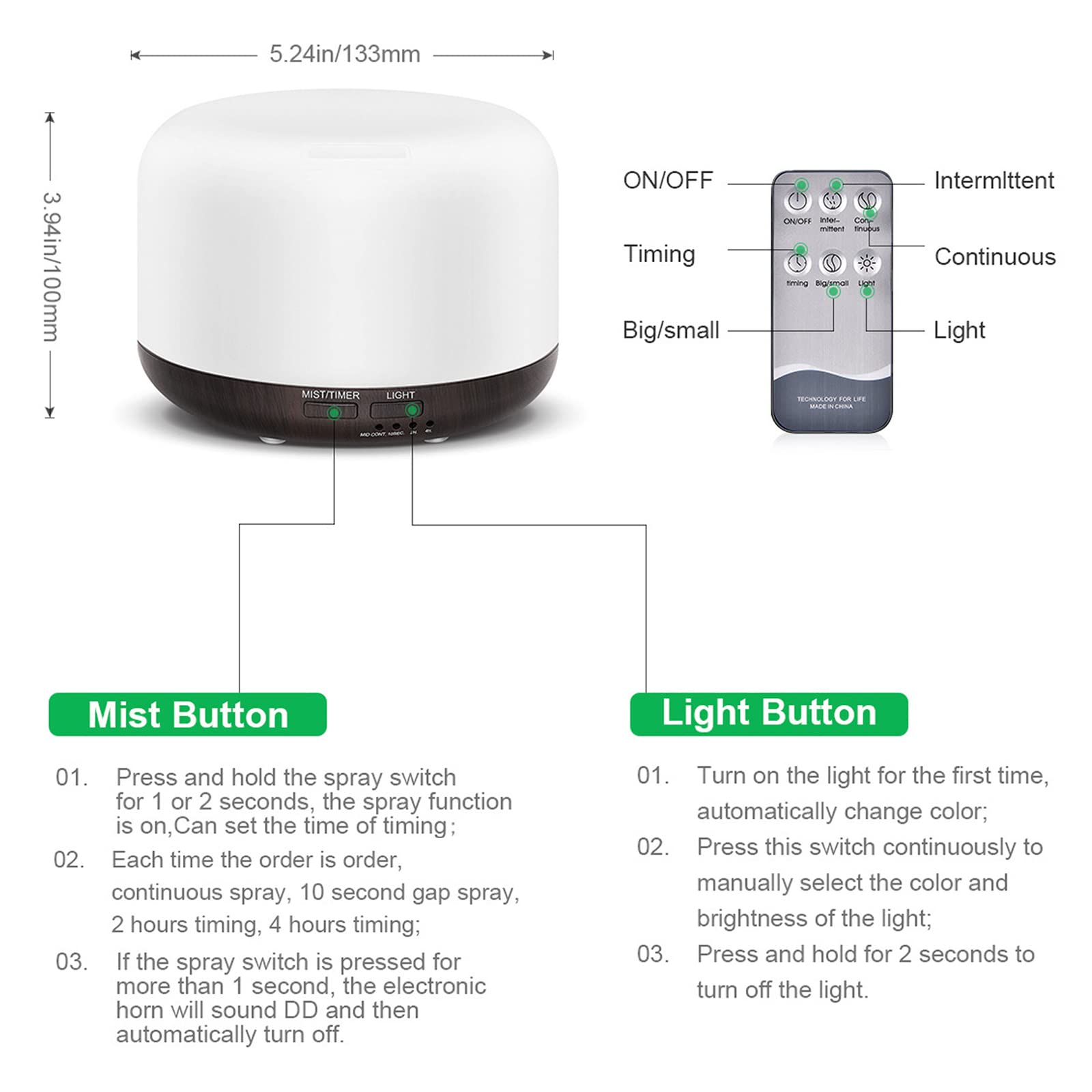 Marchred diffuser ideal for bedrooms and living spaces with humidified air.