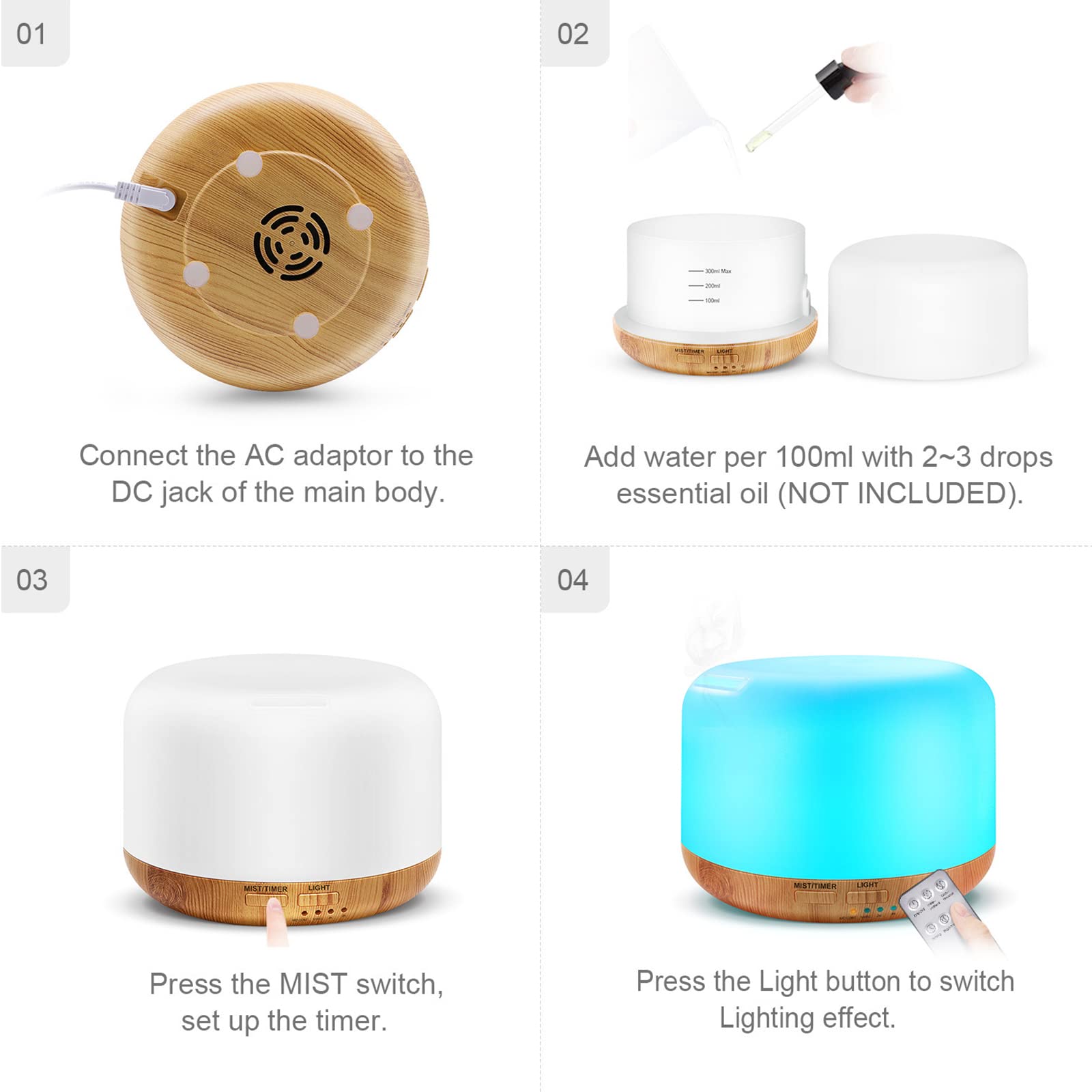 Marchred diffuser operates quietly to preserve focus or sleep.