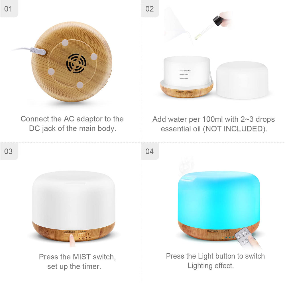 Marchred diffuser operates quietly to preserve focus or sleep.