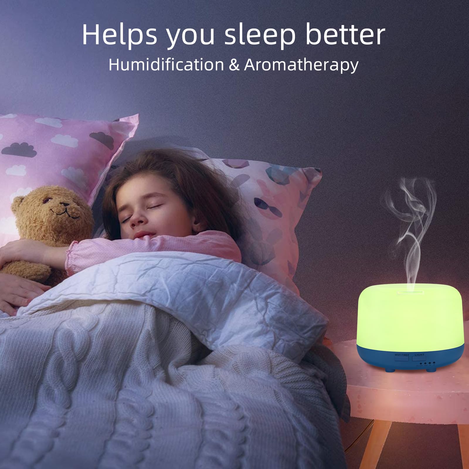 Marchred ultrasonic cool mist diffuser delivering quiet hydration