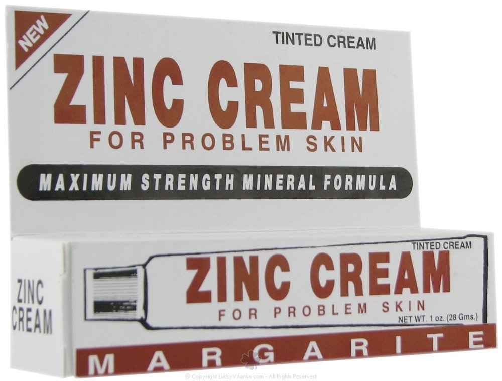 Margarite Zinc Cream 1oz jar, pack of 3, ideal for daily skincare
