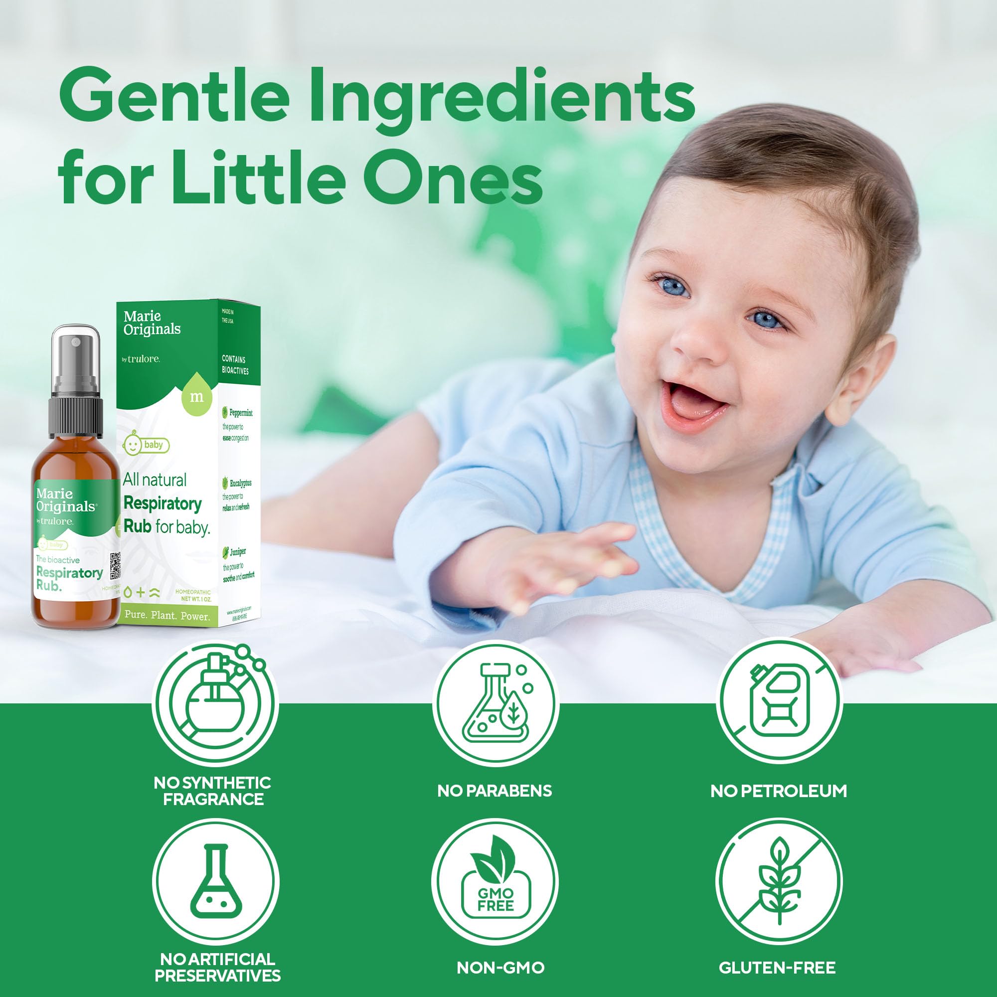 Marie Originals Chest Rub for bedtime use promotes calm and rest.