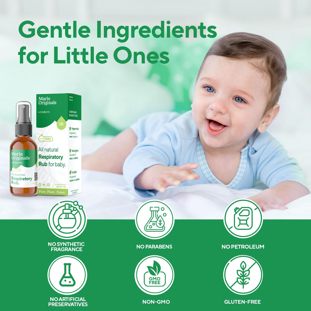 Marie Originals Chest Rub for bedtime use promotes calm and rest.