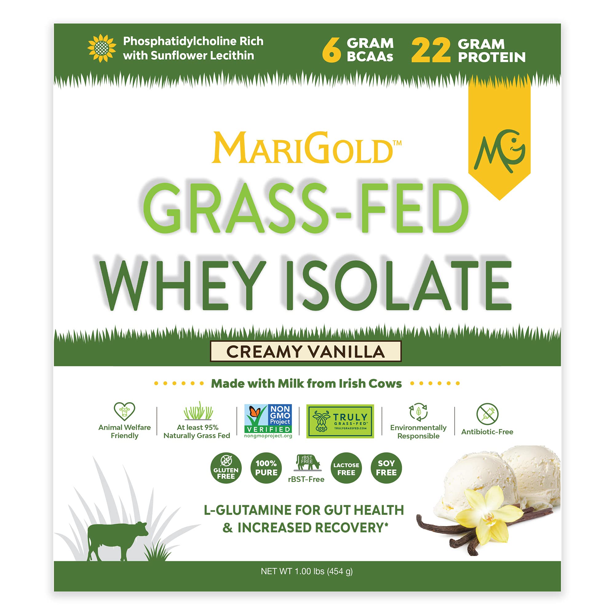 MariGold whey protein isolate gluten-free label signals allergy-friendly option