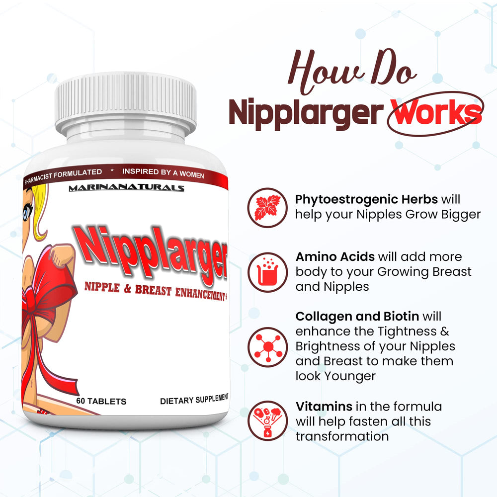 MARINANATURALS Nipplarger capsules on shelf convey convenient daily supplementation.