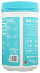 Marine Collagen Peptides 2-Pack scoop beside glass for daily wellness.