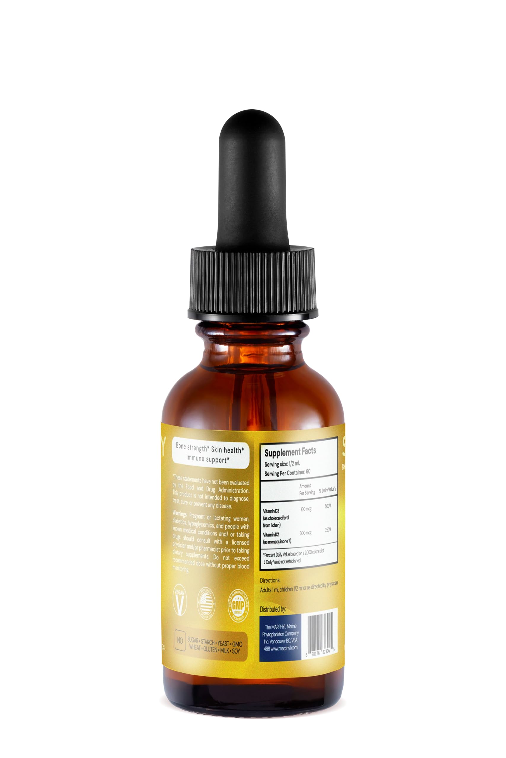 MARPHYL SEREMONY vegan non-GMO icon emphasizes allergen-free formulation.