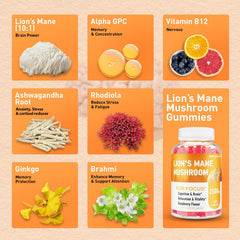 Marpvore Lions Mane Gummies alpha-gpc closeup suggests cognitive clarity potential