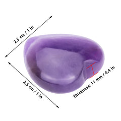 Marrywindix amethyst heart carved palm stone enhances meditation focus