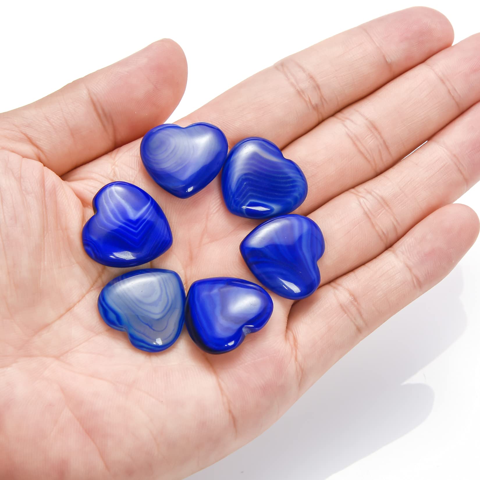 Marrywindix blue heart stone used for meditation and mood support