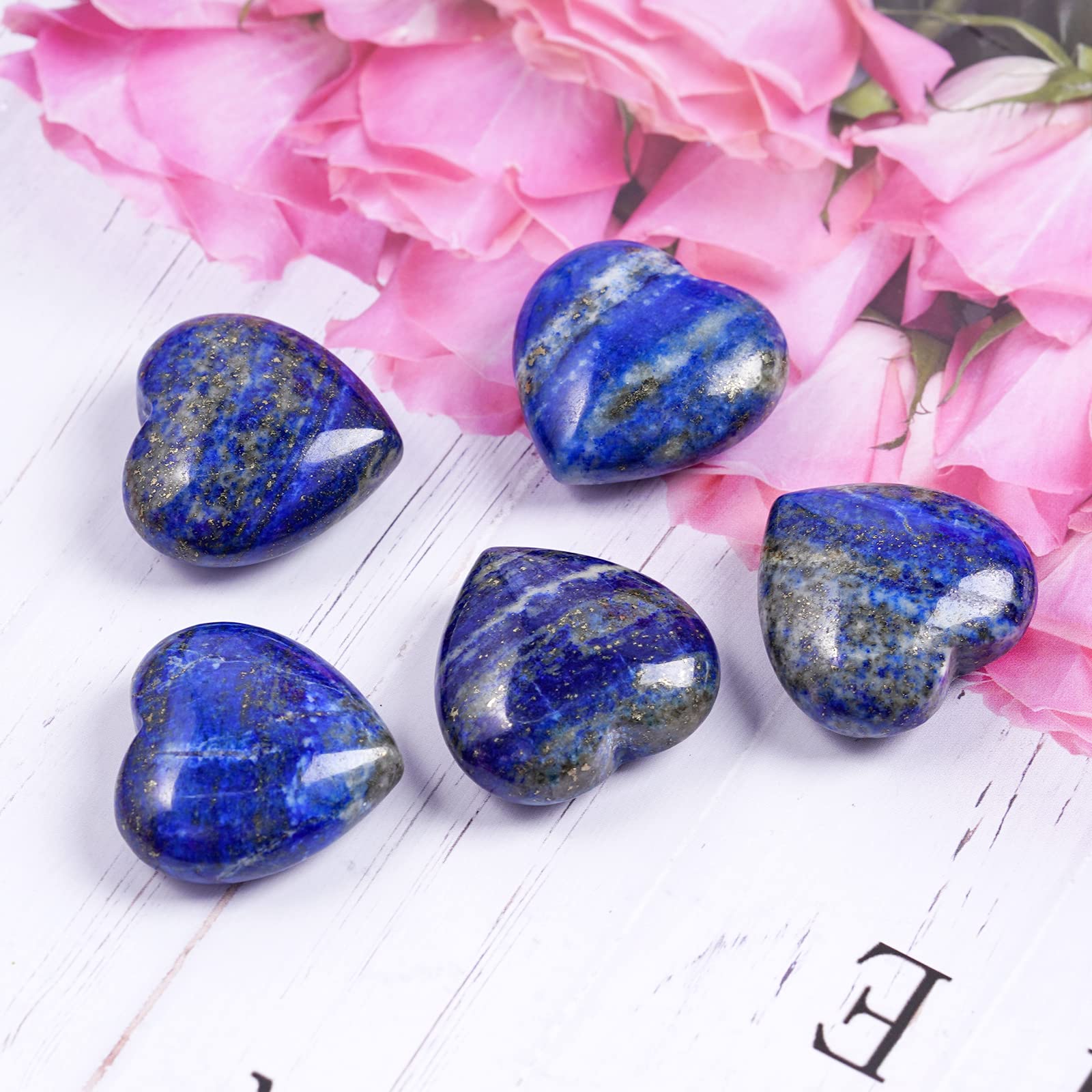 Heart chakra balancing lapis lazuli stone from Marrywindix for emotional alignment