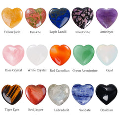 Marrywindix multi-color heart crystal stones ideal for meditation and relaxation