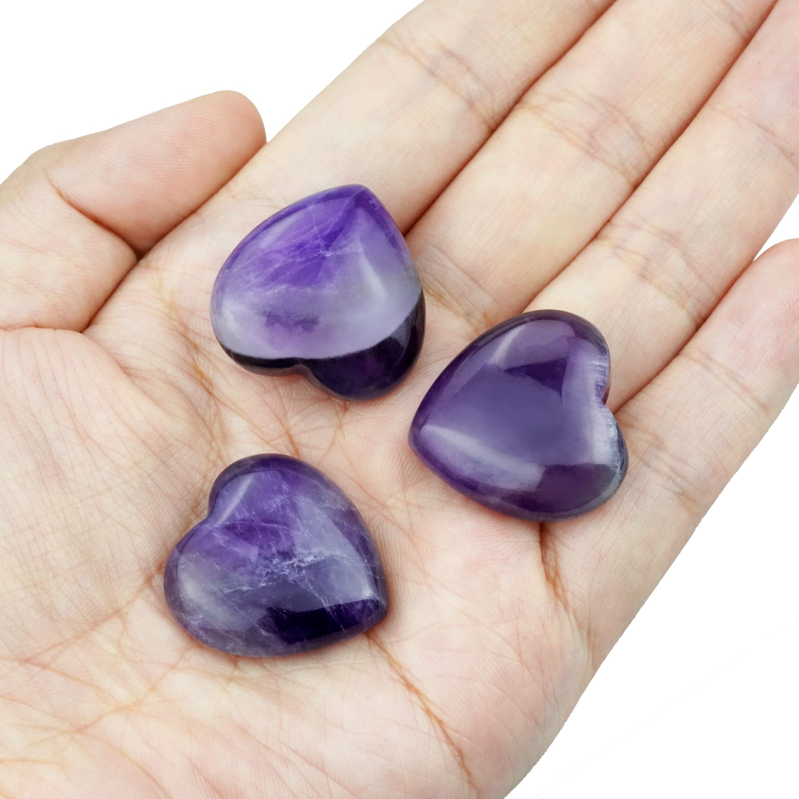 Marrywindix natural amethyst heart collection adds serene energy to spaces