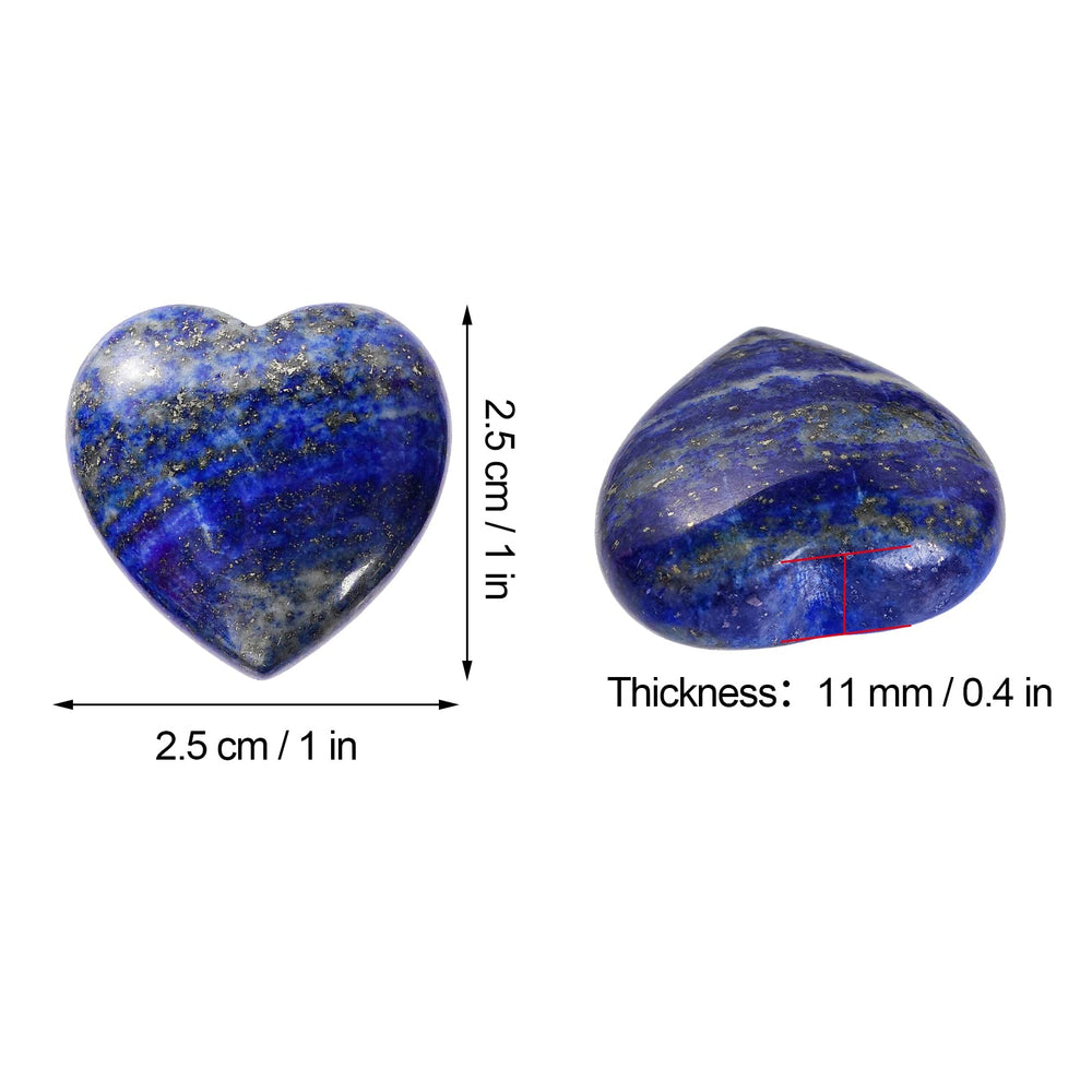 Natural lapis lazuli heart stone from Marrywindix with smooth blue surface