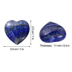 Natural lapis lazuli heart stone from Marrywindix with smooth blue surface