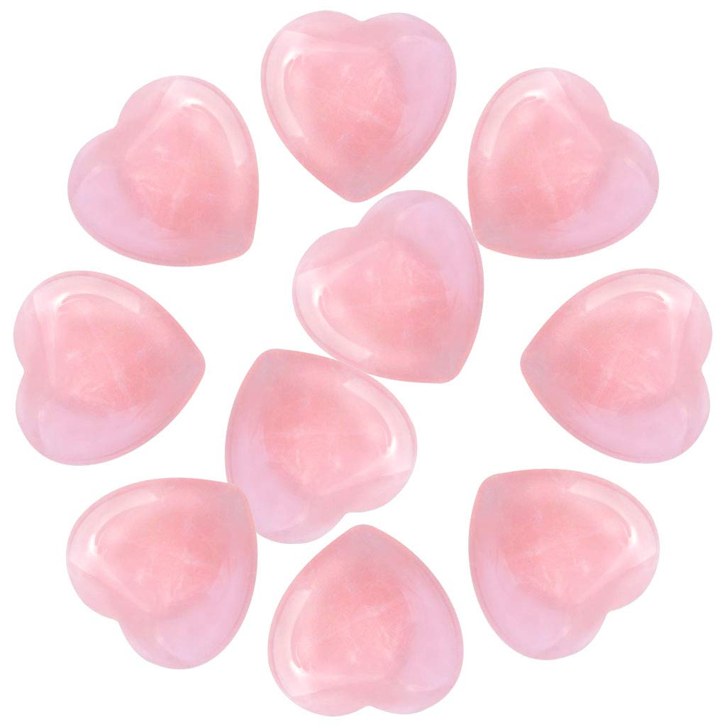 Marrywindix polished rose heart stone displayed as a soothing keepsake
