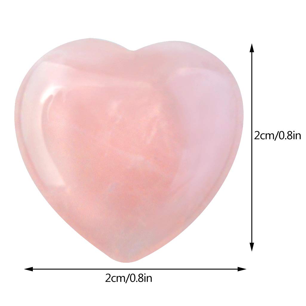 Marrywindix mini rose quartz heart palm stone fits in pocket
