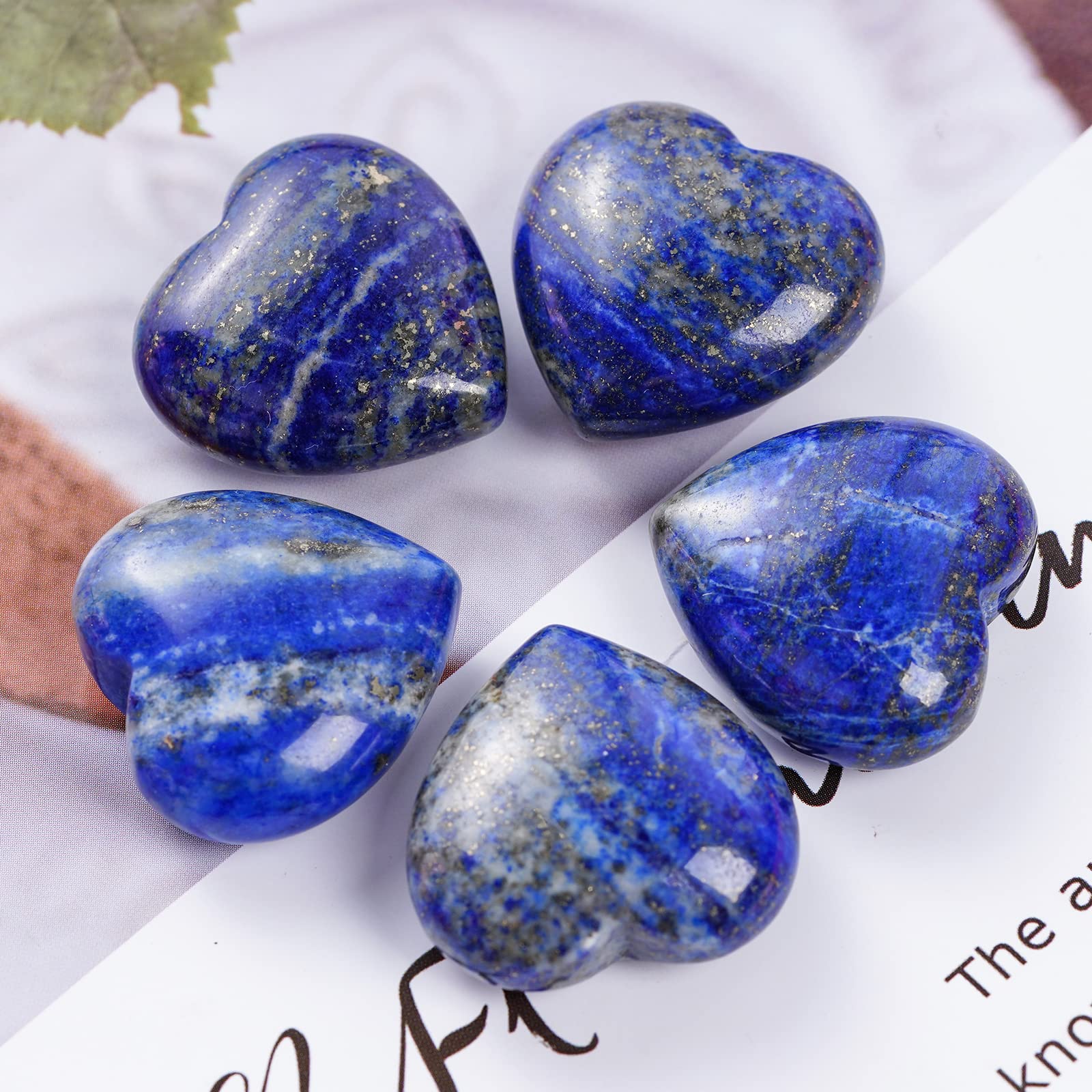 Marrywindix ten-pack blue heart stones for versatile practices and decor