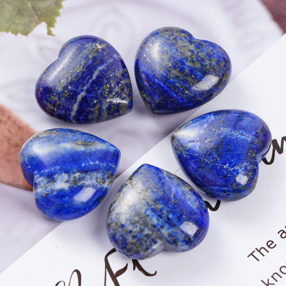 Marrywindix ten-pack blue heart stones for versatile practices and decor