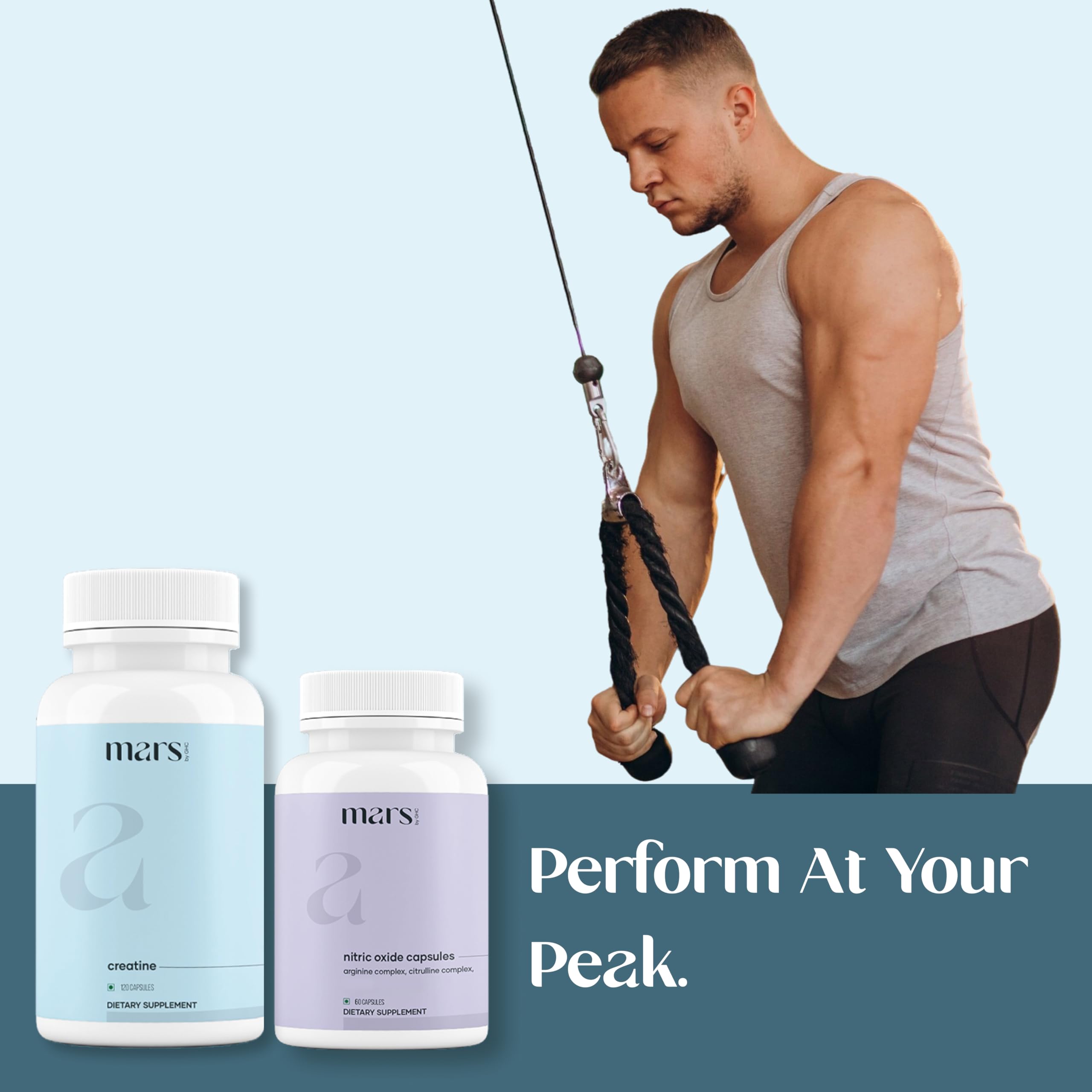 Mars by GHC Beast Mode capsules and bottles in daily routine.