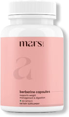 Mars by GHC Himalayan Berberine capsules bottle promotes daily energy and digestive balance.