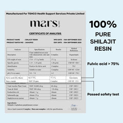 Mars by GHC Shilajit Gold Resin dissolving in water for convenient energy support