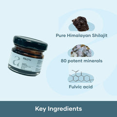 Mars by GHC Shilajit Gold Resin jar close-up with spoon for precise daily dosing