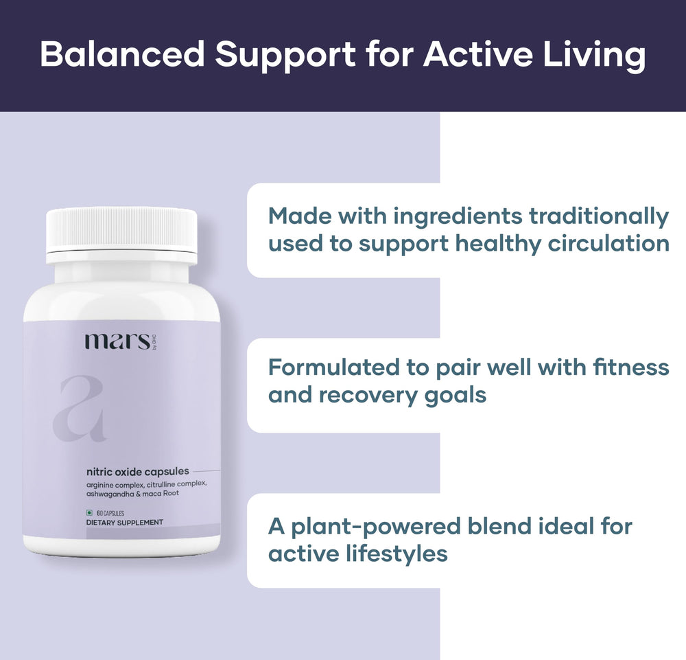 Mars by GHC Nitric Oxide Capsules being poured for daily use.