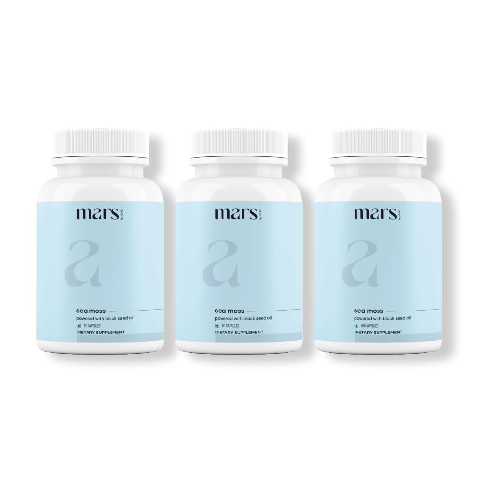 Mars by GHC Sea Moss Caps Surge Natural 60N bottle front view for daily wellness