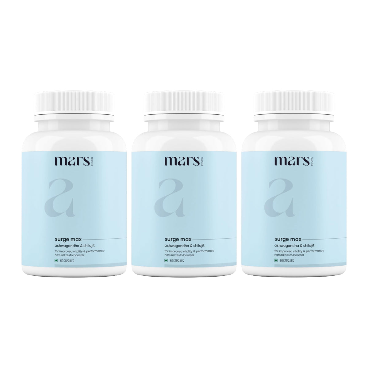 Mars Surgemax bottle front for daily energy support.