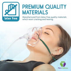 Mars Wellness Clear Oxygen Tubing with transparent design helps monitor placement.