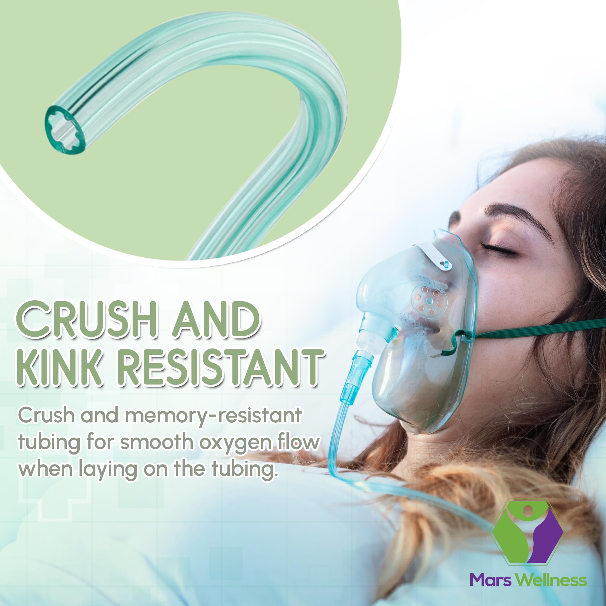 Sleep-friendly design from Mars Wellness tubing reduces tangling during rest.