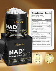 MARSTA NAD ingredients resveratrol quercetin and green tea for antioxidant support