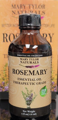 Close-up of rosemary oil label and glass dropper, great for precise dosing in diffusers.