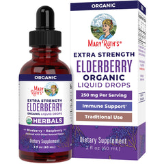 MaryRuth Organics Elderberry Syrup Extra Strength bottle ready for daily immune support.