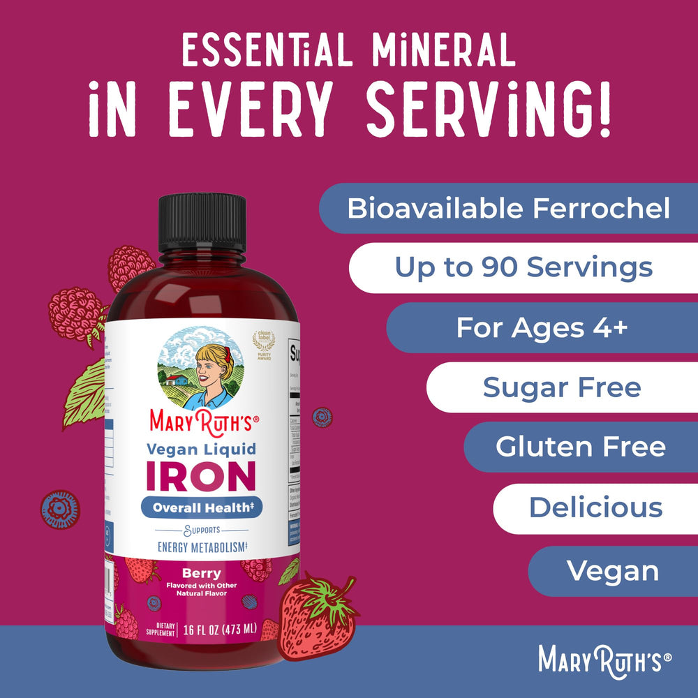 Gluten-free, dairy-free iron supplement suitable for sensitive diets.